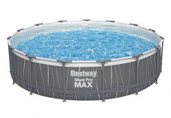 Каркасный бассейн 457 х 107 см Steel Pro Max Frame Pool Bestway 561GD, фильтрующий насос, лестница, тент