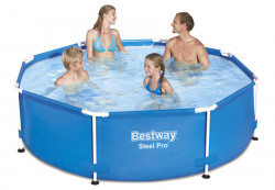 Каркасный бассейн 244 х 76 см Steel Pro Frame Pool Bestway 5614C, фильтрующий насос