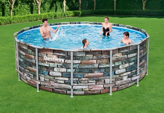   427  122  Power Steel Round Pool Bestway 56993,  , , 