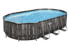   610  366  122  Power Steel Oval Frame Pool Bestway 5611R,  , , 