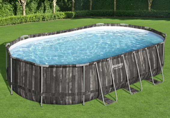   610  366  122  Power Steel Oval Frame Pool Bestway 5611R,  , , 