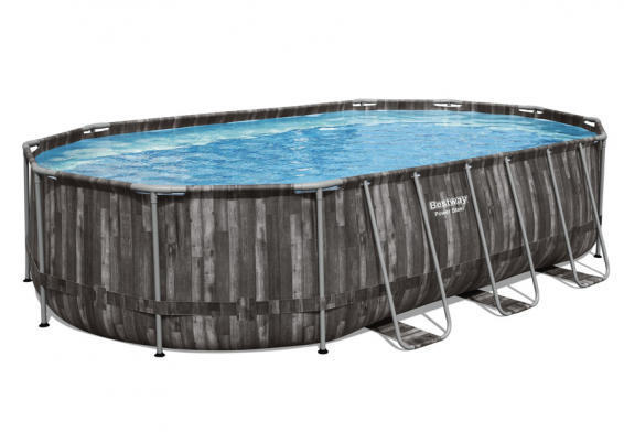   610  366  122  Power Steel Oval Frame Pool Bestway 5611R,  , , 