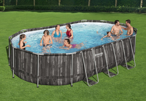   610  366  122  Power Steel Oval Frame Pool Bestway 5611R,  , , 