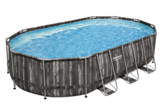   610  366  122  Power Steel Oval Frame Pool Bestway 5611R,  , , 