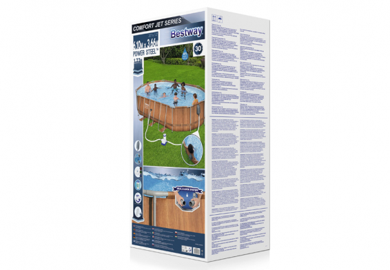   610  366  122  Power Steel Oval Frame Pool Bestway 56719,  , , 