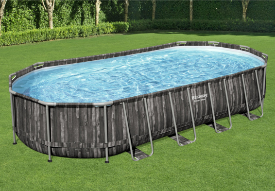   732  366  122  Power Steel Oval Frame Pool Bestway 5611T,  , , 