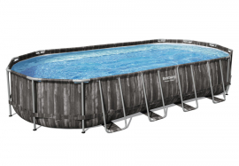   732  366  122  Power Steel Oval Frame Pool Bestway 5611T,  , , 