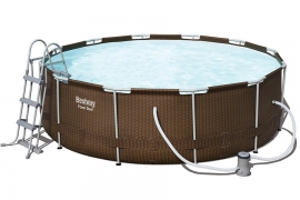   366  100  Power Steel Rattan Frame Pool Bestway 56379,  , 