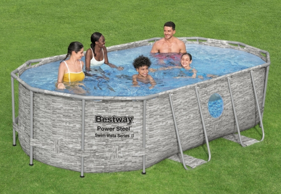   427  250  100  Power Steel Swim Vista Frame Pool Bestway 56714,  , , 