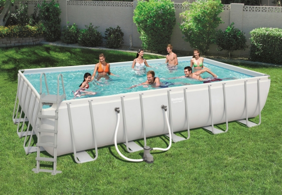   671  366  132  Power Steel Rectangular Frame Pool Bestway 56470,  , , 